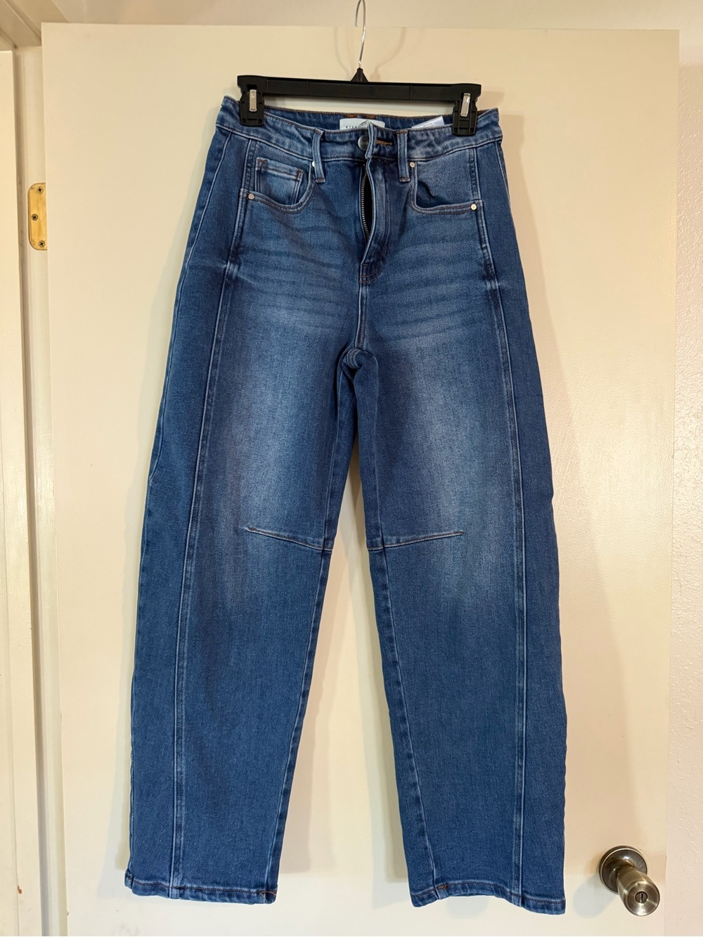 Women's High-Rise Barrel Leg Jeans - Blue
